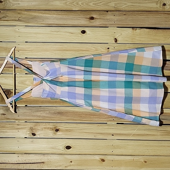 Madewell Rainbow Plaid Button Dress - Picture 5 of 6